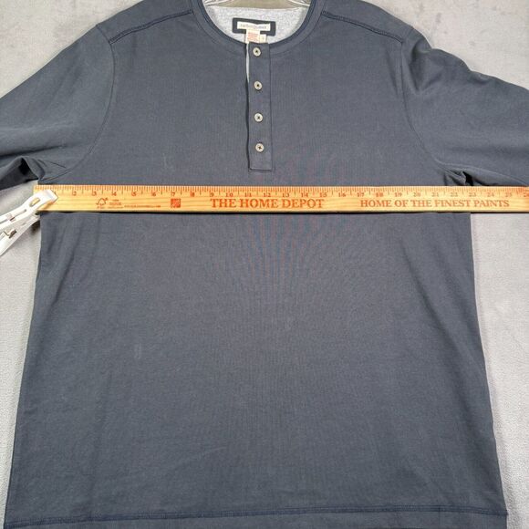 Carbon 2 Cobalt Henley Shirt Mens L Blue Long Sleeve Outdoor Causal Gorpcore - Picture 4 of 8